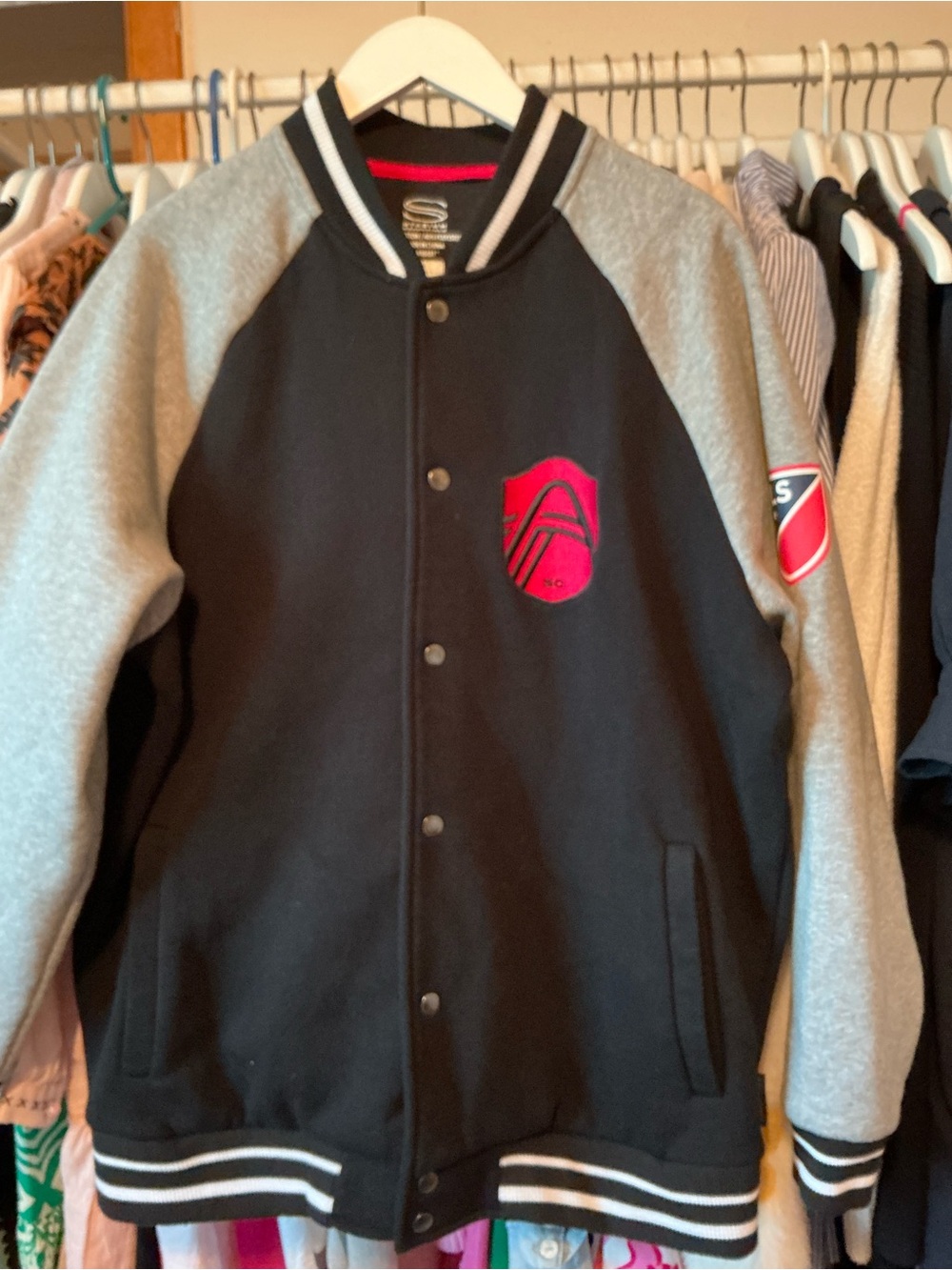 ST. LOUIS CITY SOCCER Stadium Essentials Varsity Bomber Jacket size large